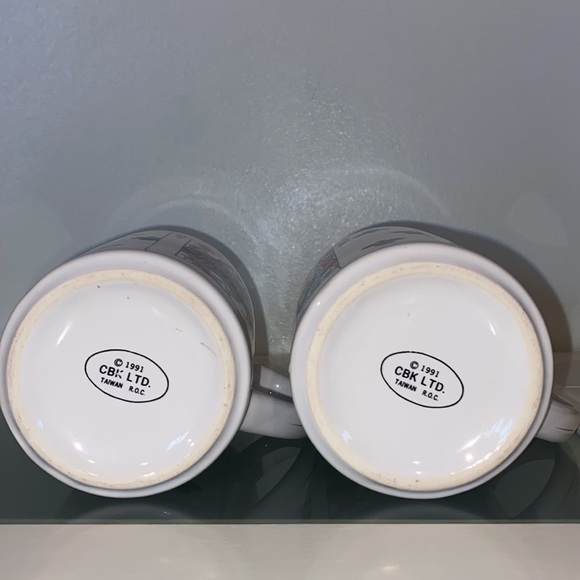 Vintage 4 PC Set Playing Card Ceramic Mugs-CBK 1991-Gold Trim-Great Condition - Picture 14 of 14